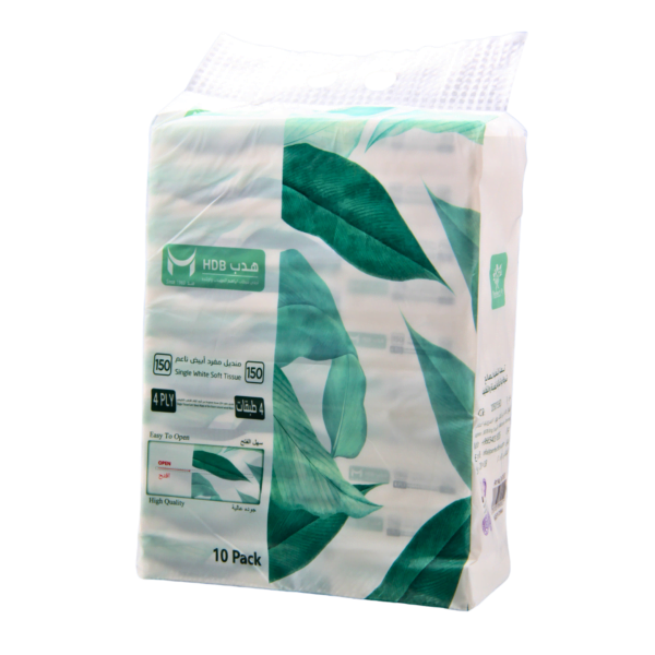 HDB White Soft Tissue 150 Sheets - Image 2